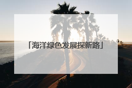 海洋绿色发展探新路